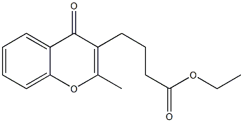 4-(2-Methyl-4-oxo-4H-1-benzopyran-3-yl)butyric acid ethyl ester Struktur