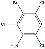 2,4,6-トリクロロ-3-ブロモアニリン 化学構造式