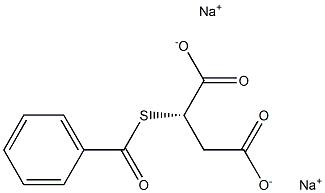 [S,(-)]-2-(Benzoylthio)succinic acid disodium salt Structure