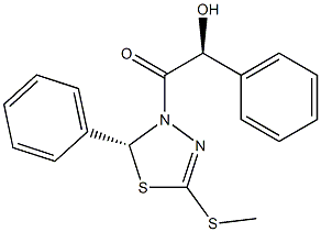 (2R)-2,3-Dihydro-5-(methylthio)-3-[(2S)-2-hydroxy-2-phenylacetyl]-2-(phenyl)-1,3,4-thiadiazole