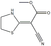 2-[(E)-メトキシカルボニル(シアノ)メチレン]チアゾリジン 化学構造式