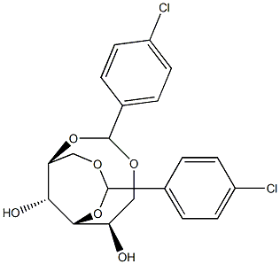 1-O,4-O:2-O,6-O-Bis(4-chlorobenzylidene)-D-glucitol 结构式