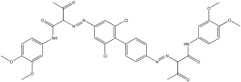 4,4'-Bis[[1-(3,4-dimethoxyphenylamino)-1,3-dioxobutan-2-yl]azo]-2,6-dichloro-1,1'-biphenyl