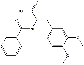 (Z)-2-Benzoylamino-3-(3,4-dimethoxyphenyl)propenoic acid Structure