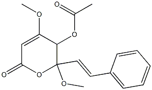 5-Acetoxy-5,6-dihydro-4,6-dimethoxy-6-(2-phenylethenyl)-2H-pyran-2-one