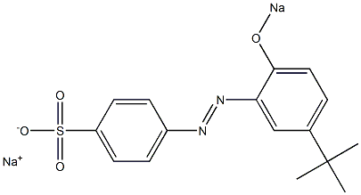 4-(5-tert-Butyl-2-sodiooxyphenylazo)benzenesulfonic acid sodium salt Structure