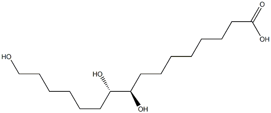 (9R,10S)-9,10,16-Trihydroxyhexadecanoic acid Structure