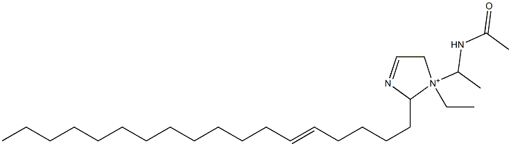 1-[1-(Acetylamino)ethyl]-1-ethyl-2-(5-octadecenyl)-3-imidazoline-1-ium Struktur