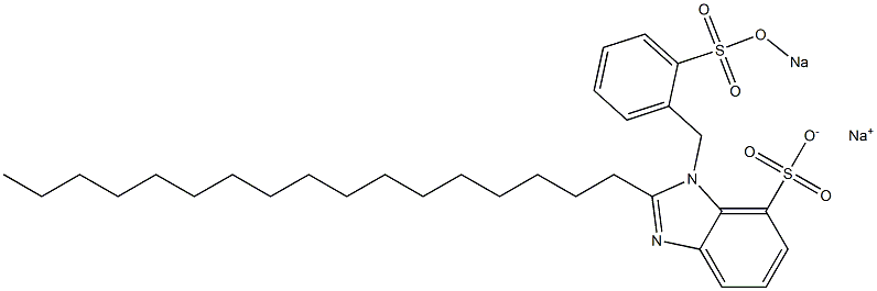 1-[2-(Sodiooxysulfonyl)benzyl]-2-heptadecyl-1H-benzimidazole-7-sulfonic acid sodium salt|