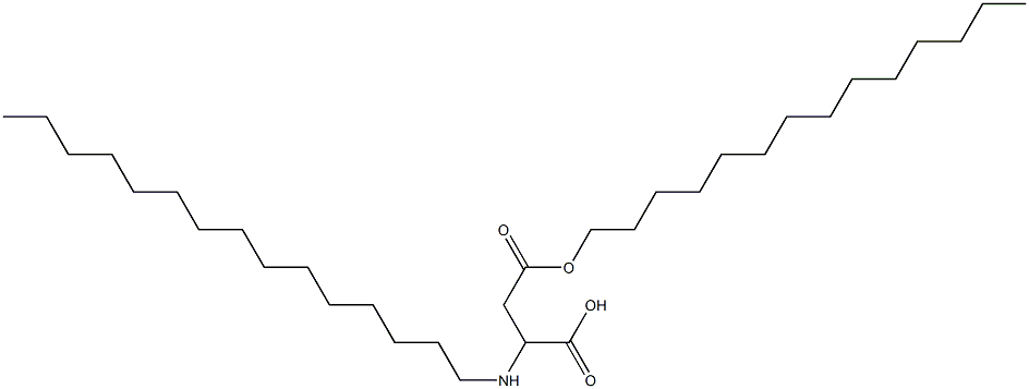 2-(ペンタデシルアミノ)-3-(テトラデシルオキシカルボニル)プロピオン酸 化学構造式