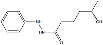 [S,(+)]-5-Hydroxyhexanoic acid 2-phenyl hydrazide Struktur