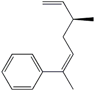 [S,5Z,(-)]-3-Methyl-6-phenyl-1,5-heptadiene Struktur
