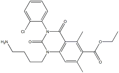  1,2,3,4-Tetrahydro-3-(2-chlorophenyl)-1-(4-aminobutyl)-5,7-dimethyl-2,4-dioxoquinazoline-6-carboxylic acid ethyl ester