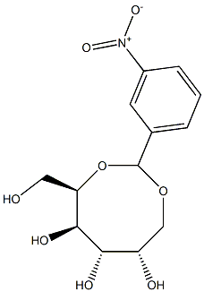 2-O,6-O-(3-Nitrobenzylidene)-L-glucitol Struktur
