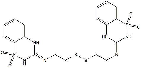 3,3'-[Dithiobis[ethylene(imino)]]bis[4H-1,2,4-benzothiadiazine 1,1-dioxide] Structure
