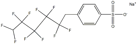 4-(2,2,3,3,4,4,5,5,6,6-デカフルオロヘキシル)ベンゼンスルホン酸ナトリウム 化学構造式
