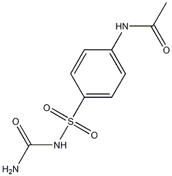 4'-(カルバモイルアミノスルホニル)アセトアニリド 化学構造式