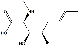 (2S,3R,4R,6E)-2-(Methylamino)-3-hydroxy-4-methyl-6-octenoic acid 结构式