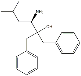 [R,(-)]-3-Amino-2-benzyl-5-methyl-1-phenyl-2-hexanol Structure