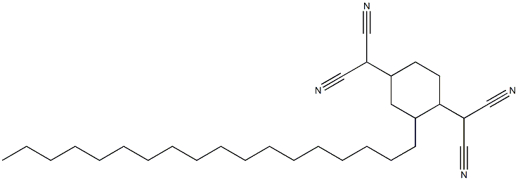 (2-Octadecyl-1,4-cyclohexanediylidene)dimalononitrile Structure