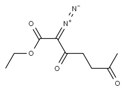 2-Diazo-3,6-dioxoheptanoic acid ethyl ester Struktur