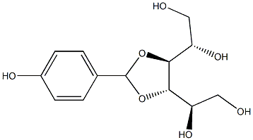 3-O,4-O-(4-Hydroxybenzylidene)-L-glucitol 结构式