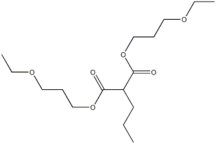 Propylmalonic acid bis(3-ethoxypropyl) ester Structure