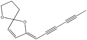 2-[(Z)-ヘキサ-2,4-ジイン-1-イリデン]-1,6-ジオキサスピロ[4.4]ノナ-3-エン 化学構造式