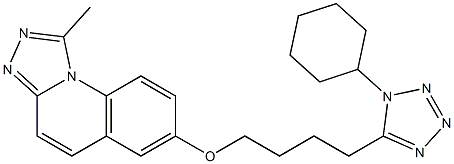 1-Methyl-7-[4-(1-cyclohexyl-1H-tetrazol-5-yl)butoxy][1,2,4]triazolo[4,3-a]quinoline Structure