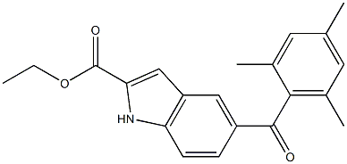 5-(2,4,6-Trimethylbenzoyl)-1H-indole-2-carboxylic acid ethyl ester Struktur