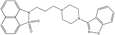 2-[3-[4-(1,2-Benzisothiazol-3-yl)-1-piperazinyl]propyl]-2H-naphth[1,8-cd]isothiazole 1,1-dioxide Structure