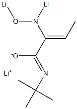 Lithium 4-(tert-butylimino)-3-[lithio(lithiooxy)amino]-2-butene-4-olate Struktur