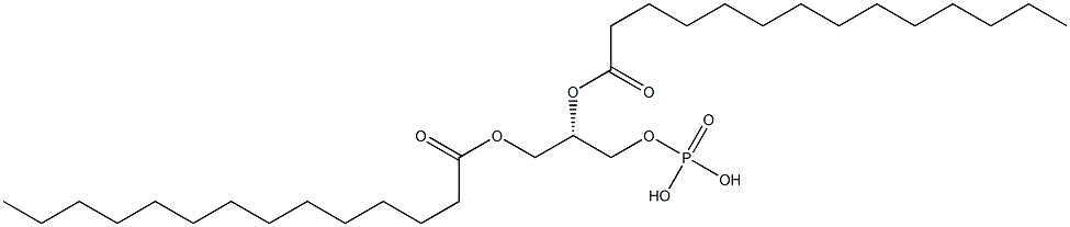 [S,(-)]-1-O,2-O-Dimyristoyl-D-glycerol 3-phosphoric acid 结构式