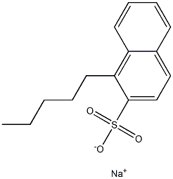 1-ペンチル-2-ナフタレンスルホン酸ナトリウム 化学構造式