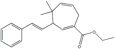 3-(2-Phenylethenyl)-4,4-dimethyl-1,5-cycloheptadiene-1-carboxylic acid ethyl ester Structure