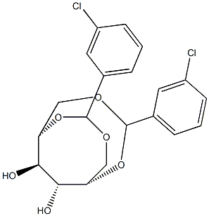 1-O,5-O:2-O,6-O-Bis(3-chlorobenzylidene)-L-glucitol Structure