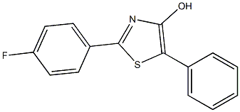 2-(4-フルオロフェニル)-5-フェニルチアゾール-4-オール 化学構造式