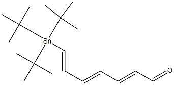 (2E,4E,6E)-7-(Tri-tert-butylstannyl)-2,4,6-heptatrienal Struktur