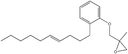 2-(4-Decenyl)phenyl 2-methylglycidyl ether Struktur
