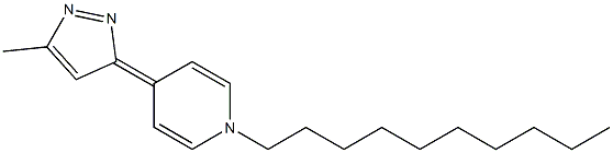 1-Decyl-4-(5-methyl-3H-pyrazol-3-ylidene)-1,4-dihydropyridine Structure