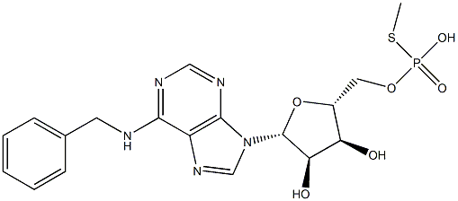 N-ベンジルアデノシン5'-(ホスホロチオ酸S-メチル) 化学構造式