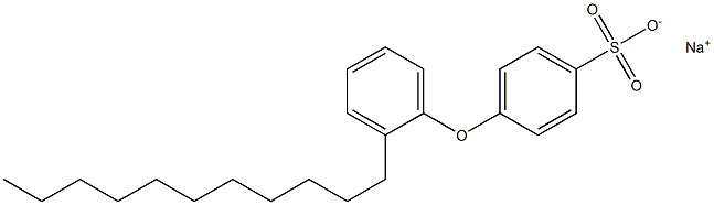4-(2-ウンデシルフェノキシ)ベンゼンスルホン酸ナトリウム 化学構造式