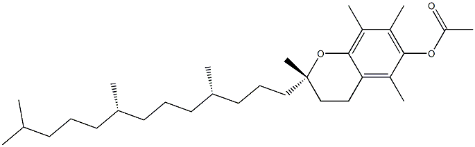 (2S)-3,4-Dihydro-2,5,7,8-tetramethyl-2-[(4S,8S)-4,8,12-trimethyltridecyl]-2H-1-benzopyran-6-ol acetate Struktur