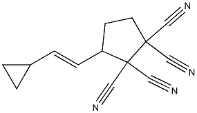 3-[(E)-2-シクロプロピルエテニル]シクロペンタン-1,1,2,2-テトラカルボニトリル 化学構造式