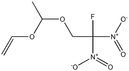 Acetaldehyde ethenyl(2-fluoro-2,2-dinitroethyl)acetal Struktur