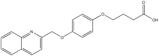 4-[4-(2-Quinolylmethoxy)phenoxy]butyric acid Struktur