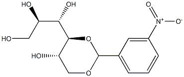 4-O,6-O-(3-Nitrobenzylidene)-L-glucitol Struktur