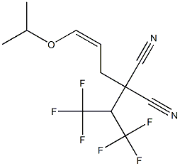(Z)-2-Cyano-2-[1-(trifluoromethyl)-2,2,2-trifluoroethyl]-5-isopropoxy-4-pentenenitrile Structure
