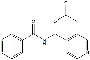 Acetic acid (4-pyridinyl)(benzoylamino)methyl ester Structure