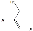(E)-3,4-ジブロモ-3-ブテン-2-オール 化学構造式